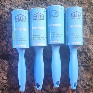 Lot of 4 new Elite Lint Roller each 60 sheets new sealed, for clothing, furnitur
